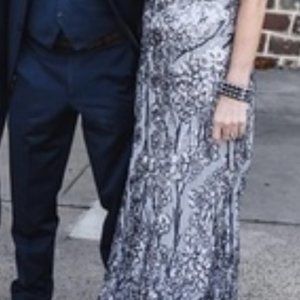 Mother-of-the Groom/Bride evening gown.  Size 6, blue/gray/periwinkle